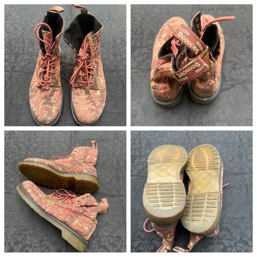 Dr. Martens 1460 Beckett Cherry Red Jouy
Floral Canvas Boot W10 M9 (EU 42) B10